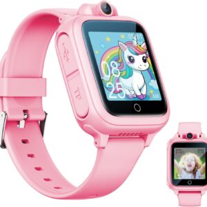 Smart Watch for Kids, Kids Watch Toys with 26 Games Camera Video Recorder Music Alarm Calculator Calendar Flashlight Stopwatch Pedometer, Education Toys for 4-16 Year Olds, Gifts for Boys Girls, Pink