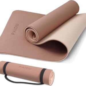 Yoga Mat Non Slip Anti-tear,extra thick-2/5 inch（10MM）High Resiliency Professional POE Yoga Mats for Women Men Kids,72″x24″inch,Workout, Yoga, Pilates and Floor Exercise, with Carrier Strap