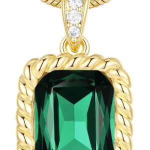 Valentine’s Day Gifts for Her-18K Gold Plated Dainty Square Crystal Birthstone Necklace,Gold Jewelry for Women,Anniversary Birthday Gifts for Women Her Wife Girlfriend Mom Womens Necklace Jewelry