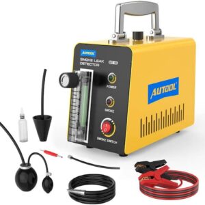 AUTOOL Smoke Machine Automotive Leak Detector,Evap Vacuum Smoke Diagnostic Tester,Pipeline Fuel Leakage Detector Compatible with 12V Vehicles