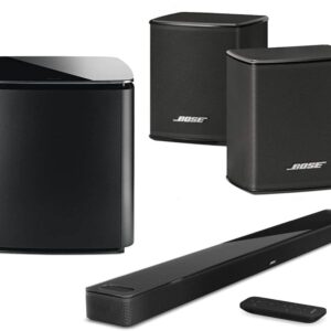 Bose Home Theater System Smart Ultra Dolby Atmos Soundbar, Bass Module 700 2X Wireless Surround Speaker, Black