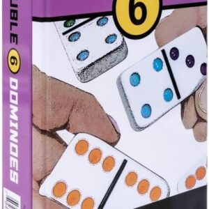 Front Porch Classics | Double 6 Travel Tin Domino Set from, for 1 to 4 Players Ages 6 and up