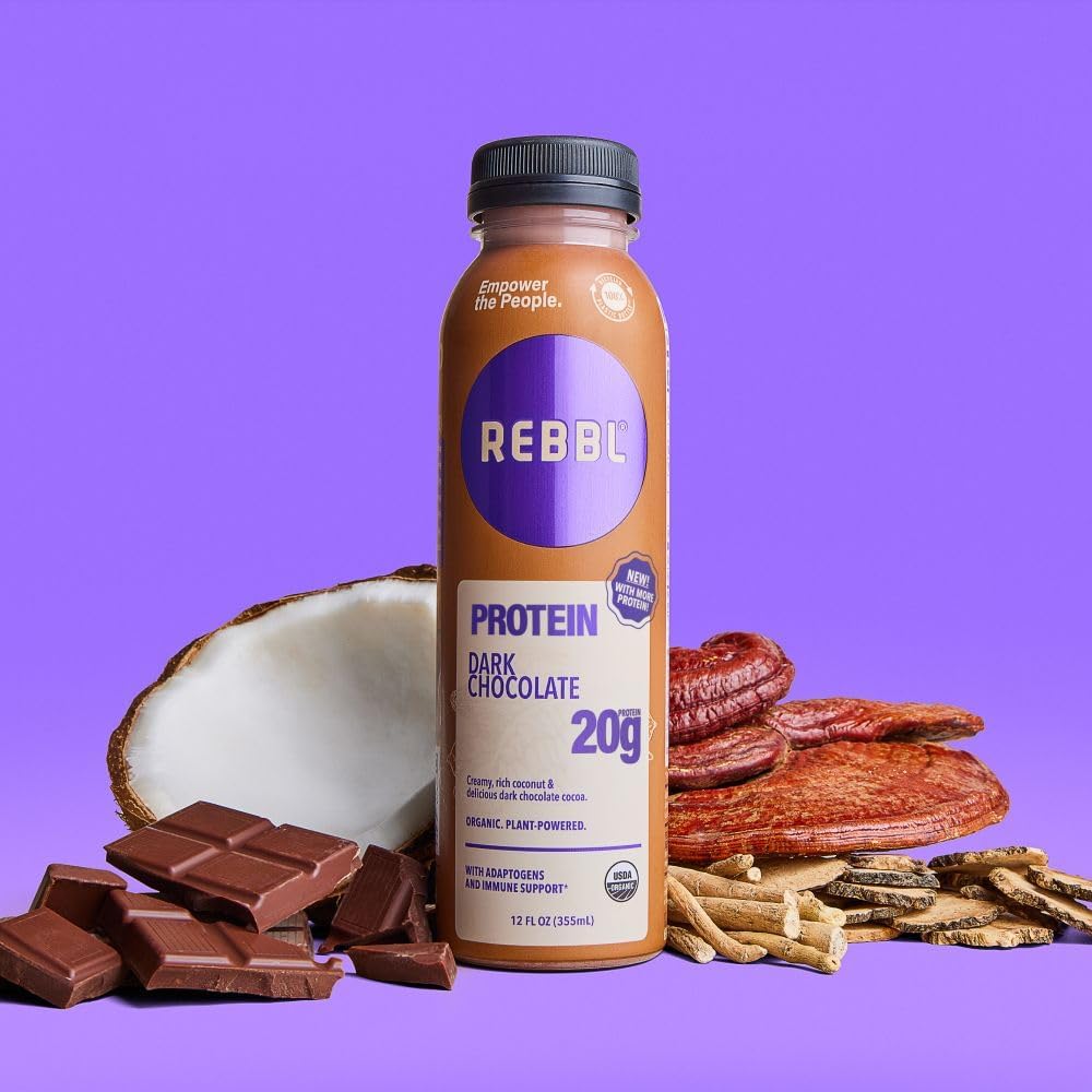 REBBL Protein Dark Chocolate, 12 oz - Image 3