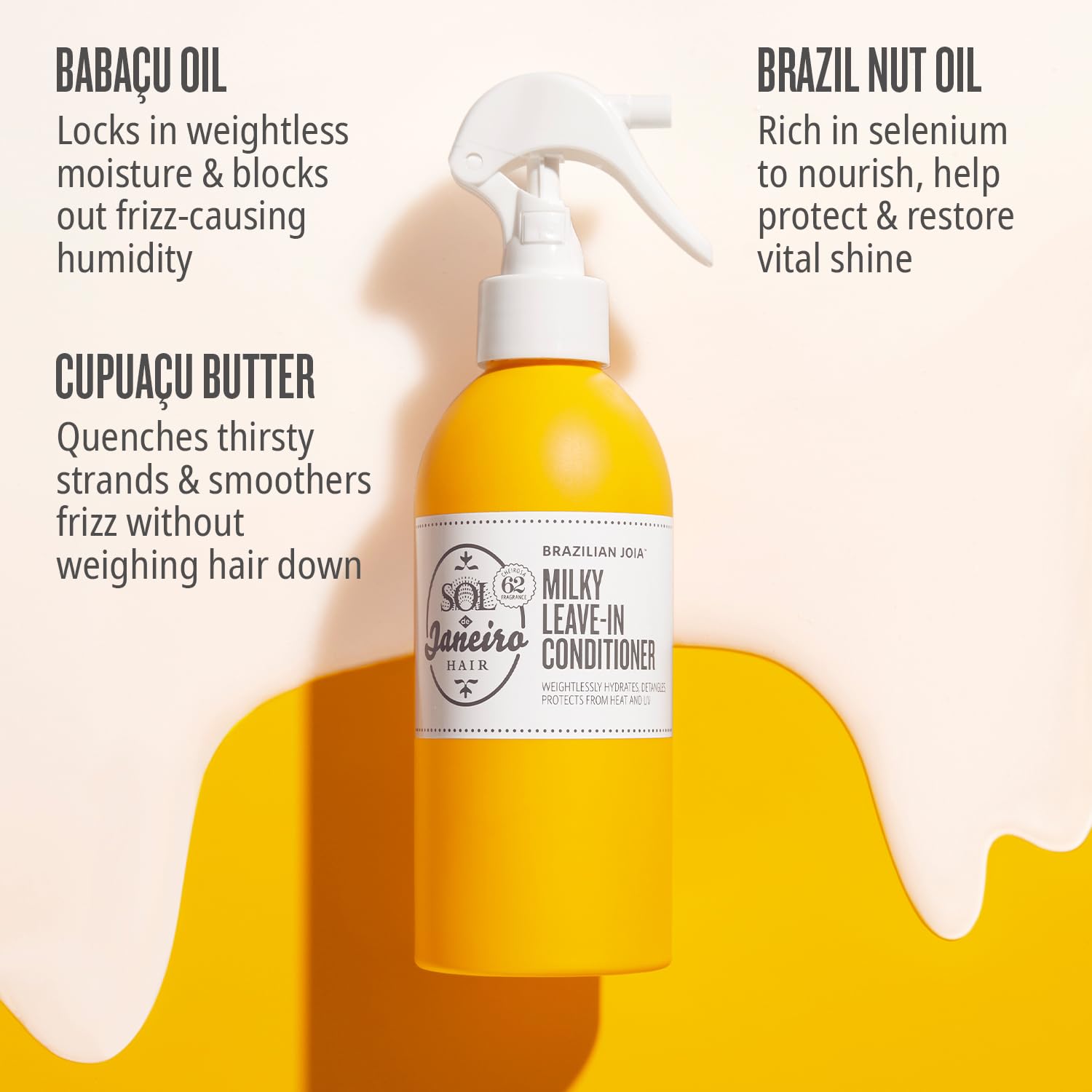 Sol de Janeiro Brazilian Milky Leave-In Conditioner | Fights Frizz | Detangles | Heat Protection Spray For Hair - Image 8