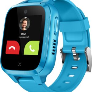 XPLORA Kidzi – Watch Phone for Children (4G) – Calls, Messages, Kids School Mode, SOS Function, GPS Location, Camera and Pedometer – (Subscription Required) (Kidzi on AT&T’s Network, Blue)