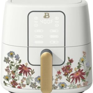 Beautiful 6 Qt Air Fryer – Non Toxic Kitchen Appliance with TurboCrisp Technology, Multi-Functionality for Air Frying, Roasting, Dehydrator & Touch-Activated Display (Wildflower White Icing)