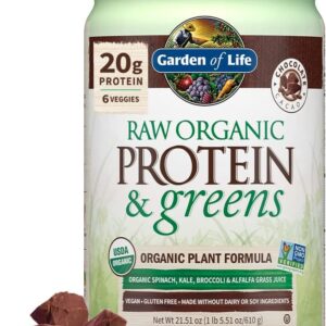 Garden of Life Raw Organic Protein & Greens, Chocolate Cacao, 1 lb 5.51 oz (610 g)