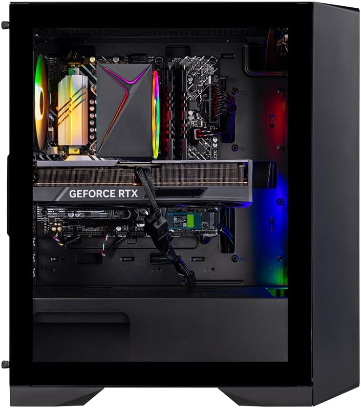 Skytech Nebula Gaming PC Desktop, Ryzen 5 5500 3.6 GHz (4.2GHz Turbo Boost), NVIDIA RTX 4060 8GB GDDR6X, 1TB SSD, 16GB DDR4 RAM 3200, 650W Gold PSU, Wi-Fi, Win 11 Home - Image 3