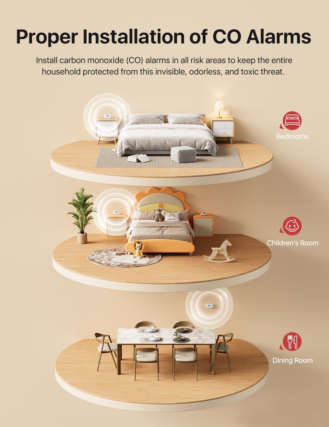 X-Sense Carbon Monoxide Detector, Replaceable Battery Powered CO Alarm with Digital Display, Portable Carbon Monoxide Detector for Travel, XC0C-SR, 1-Pack - Image 7