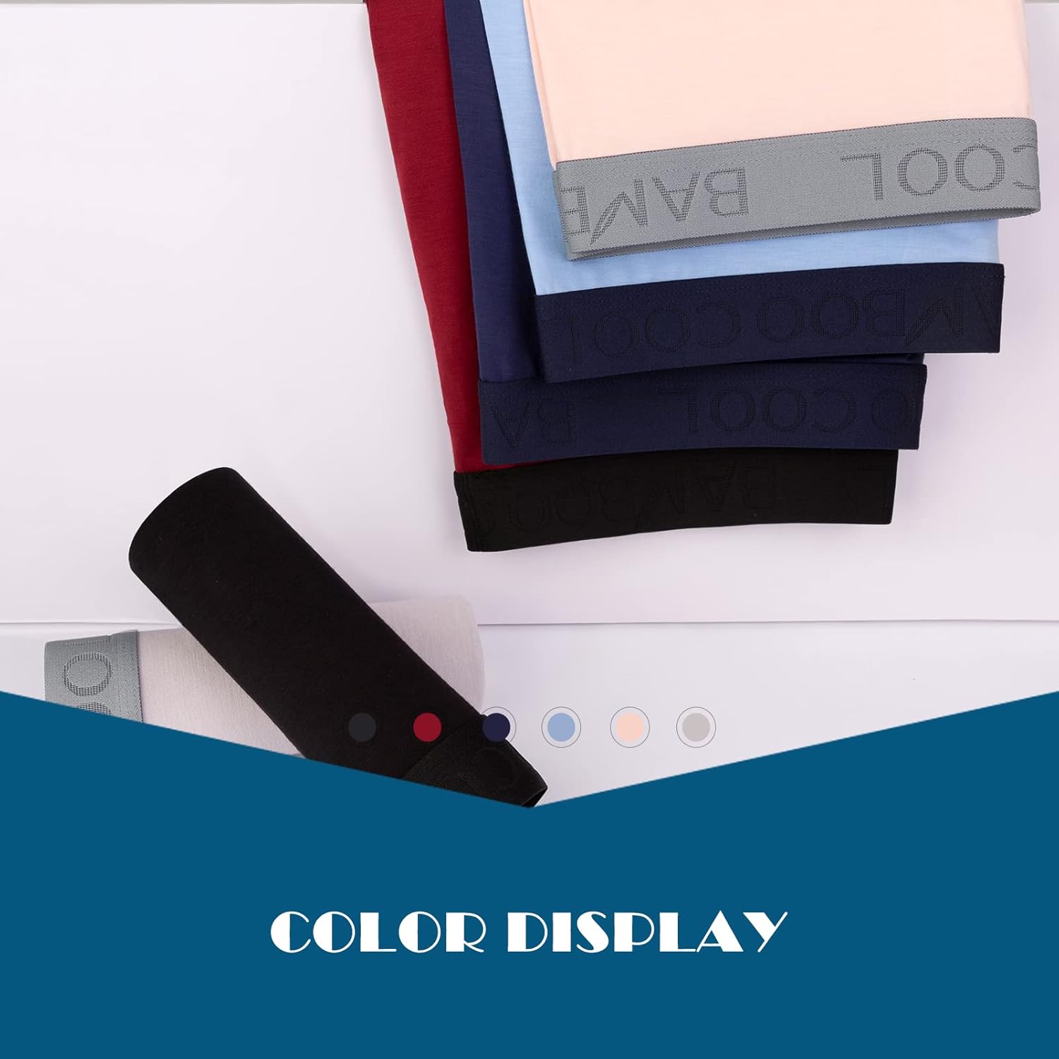 BAMBOO COOL Men's Underwear Boxer Briefs Fly with Built-in 3D Pouch Comfortable Cool Underwear for Men 4 Pack - Image 6