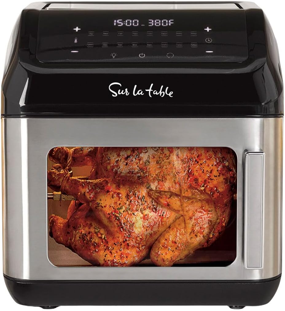 Sur La Table Left Hinge Multi-Function Air Fryer, 13 qt, Black
