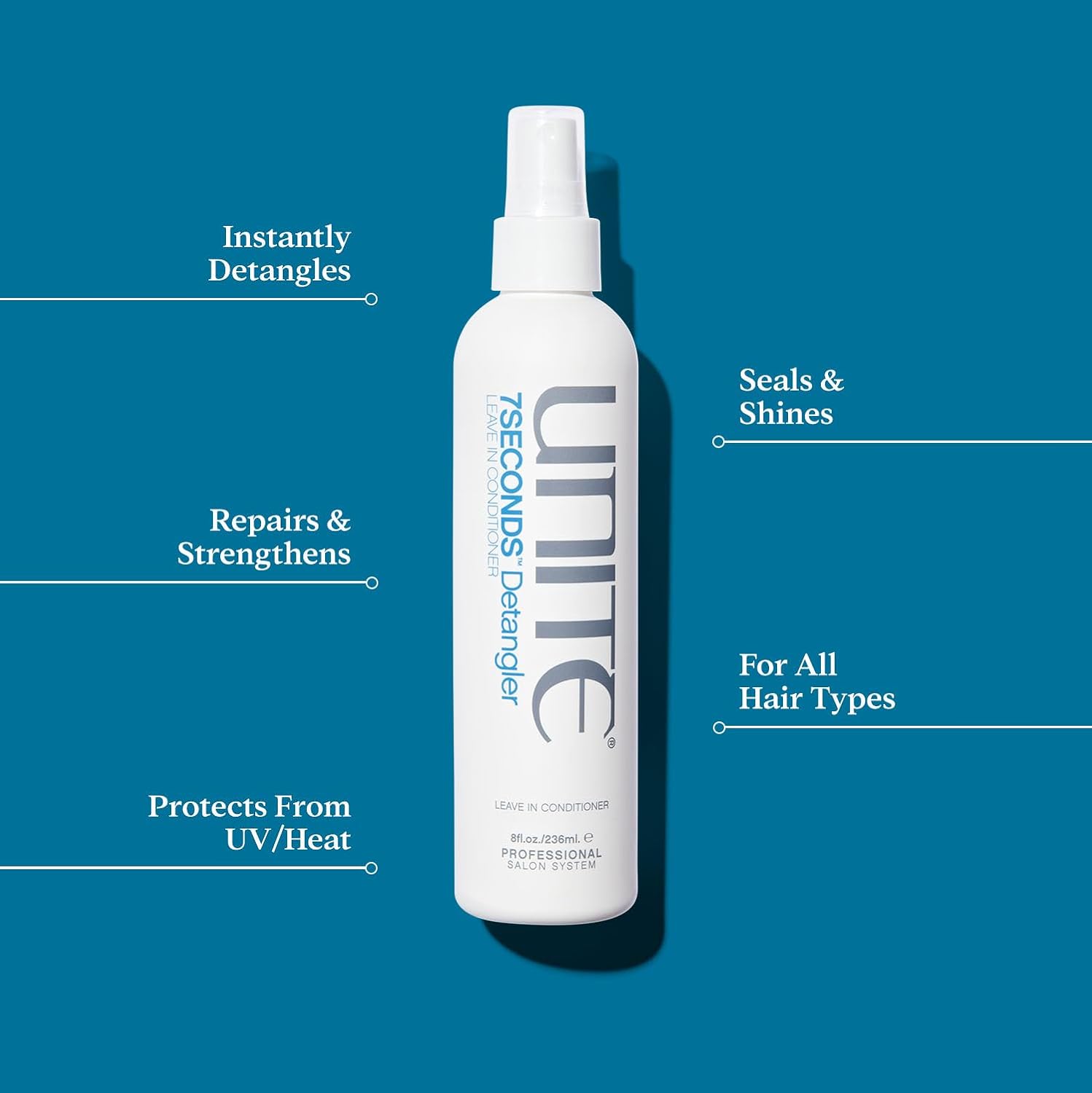 UNITE Hair 7SECONDS Detangler Leave-In Conditioner Spray for Frizz Control & Heat Protection - Image 3