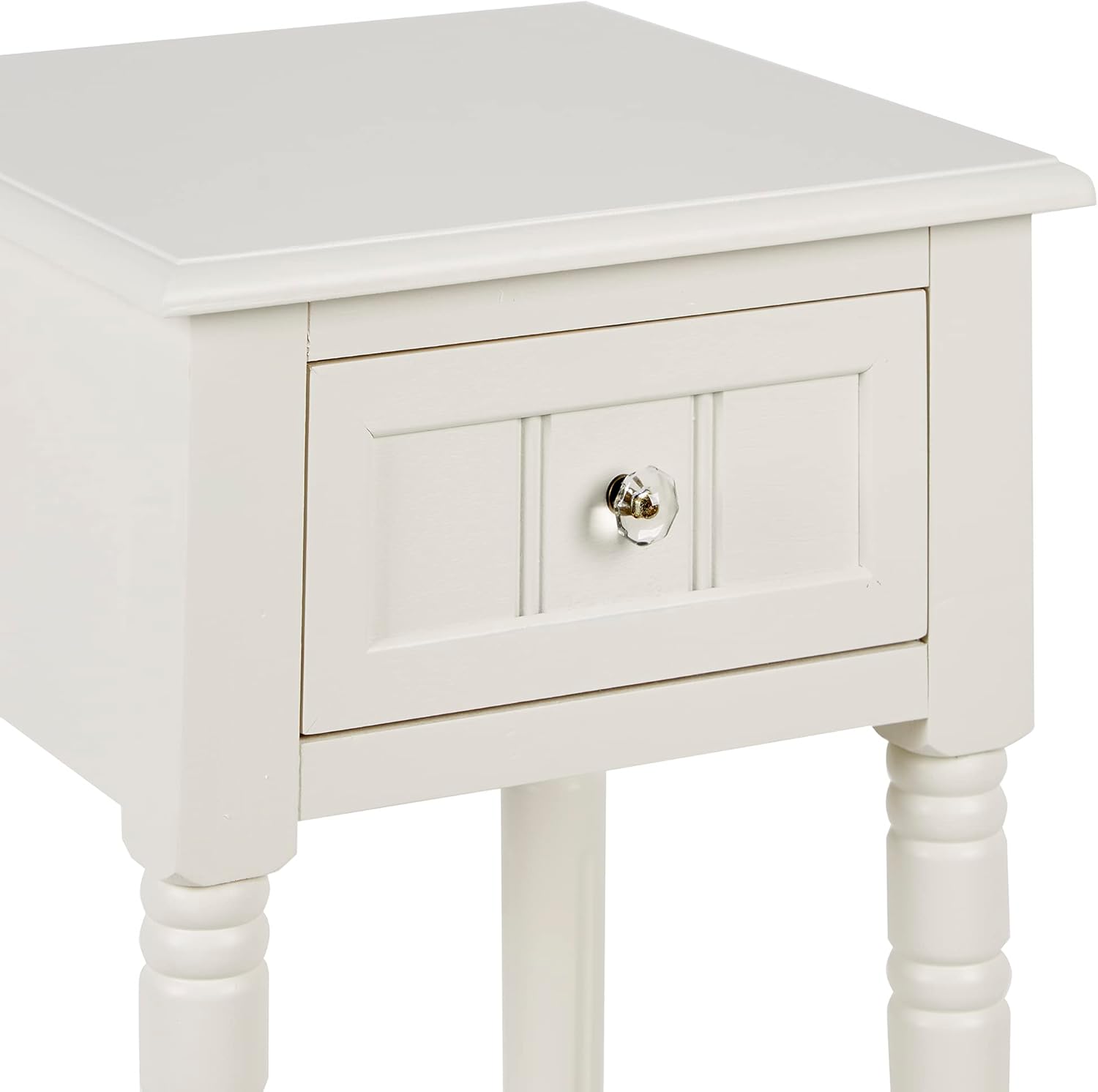 Decor Therapy Storage, Traditional Style, Small End Accent Table, Sturdy, Wood- Simplify Side Table for Living Room, Bedroom Entryway, 17.05 in x 13.23 in x 17.05 in, White - Image 6