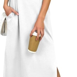 ANRABESS Women Summer Casual Sleeveless Maxi Dress 2026 Crewneck Loose Split Wrinkle-Free Beach Travel Vacation Long Sundress