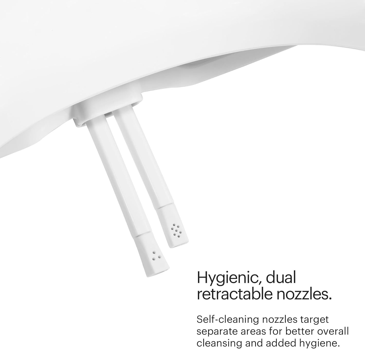 Brondell Bidet Toilet Seat, Non-Electric Swash Ecoseat, Fits Elongated Toilets, White - Dual Temperature, Dual Nozzle System - Bidet with Easy Installation - Image 4