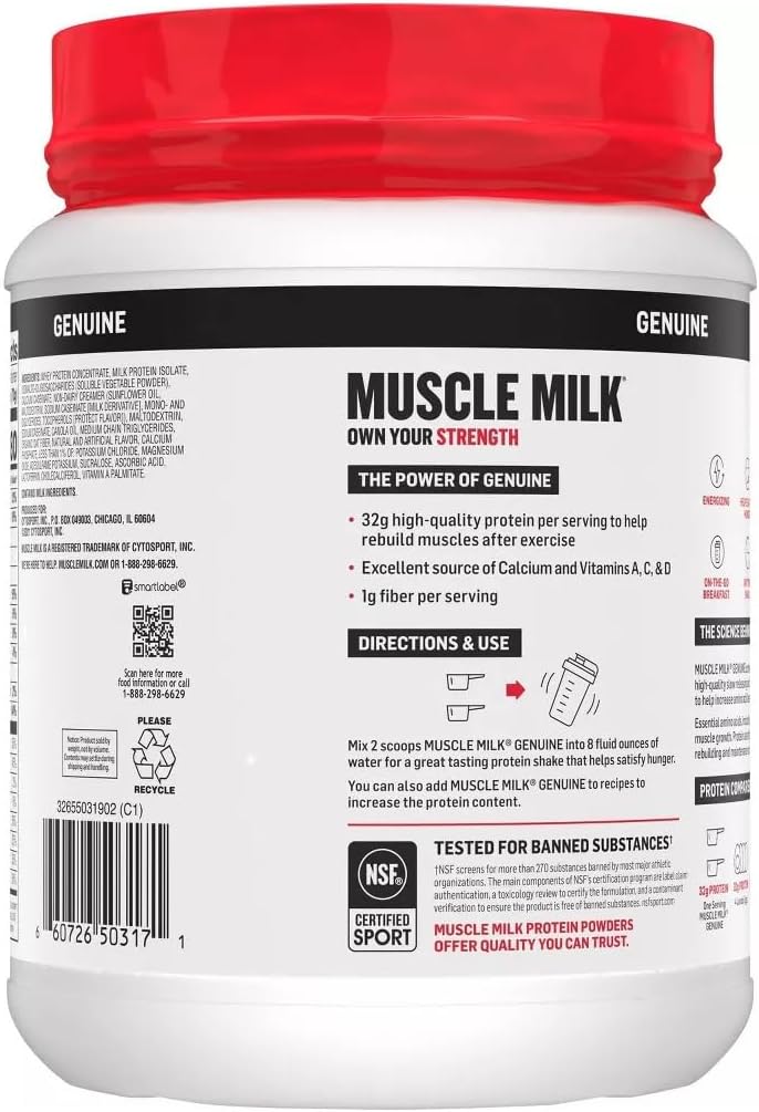 Muscle Milk Lean Muscle Vanilla Creme Protein Powder, 1.93 Pound (Pack of 1) - Image 2