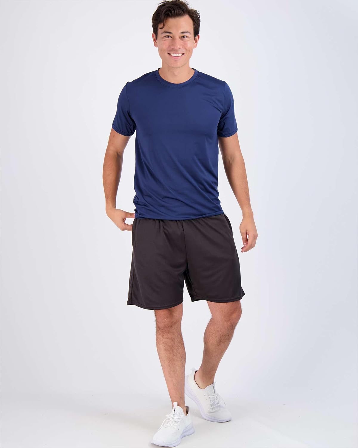 Real Essentials 5 Pack: Men’s V-Neck Dry-Fit Moisture Wicking Active Athletic Tech Performance T-Shirt - Image 5