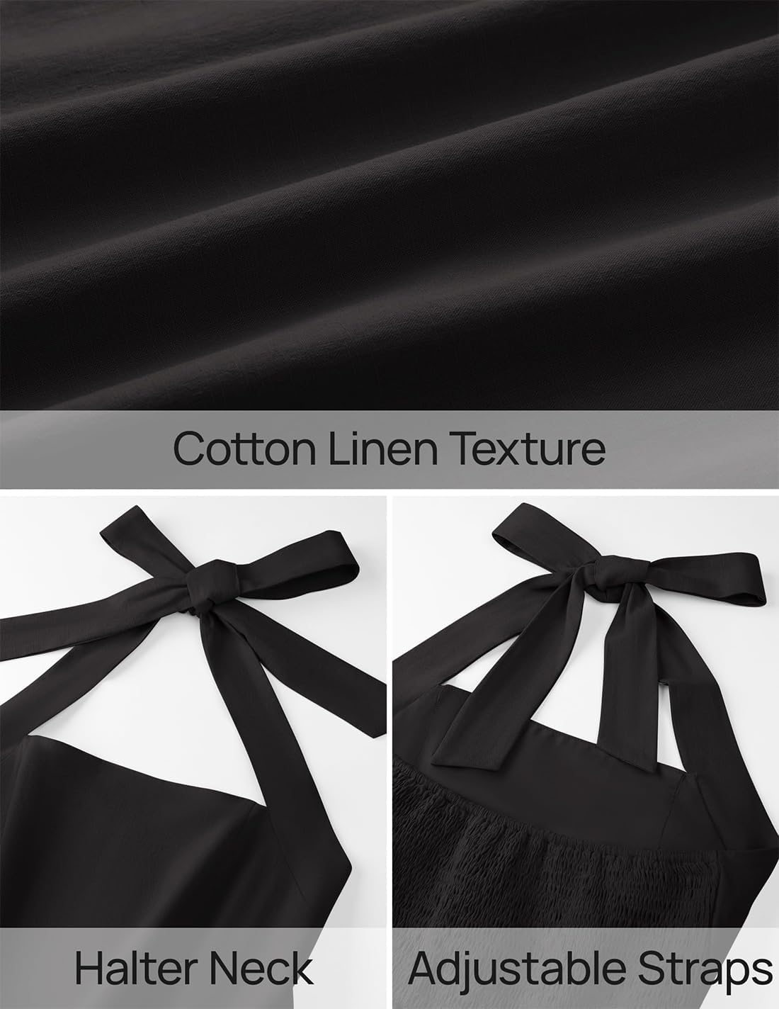 ZESICA Women's Summer Sleeveless Halter Midi Dress 2026 Off Shoulder High Waist Flowy Beach Wedding Guest Long Dresses - Image 6