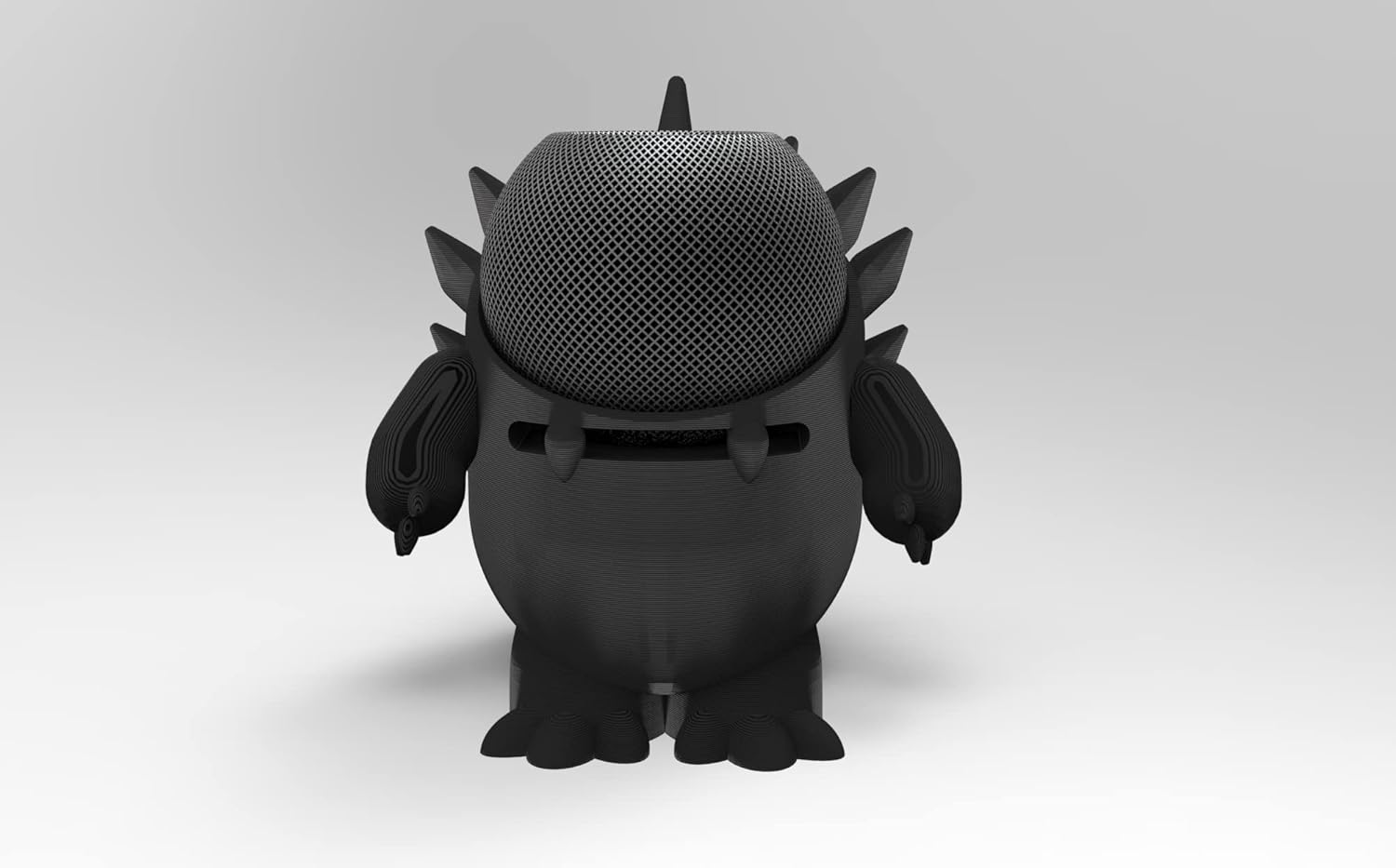 Splin Table Stand Holder Compatible with Amazon Alexa Smart Speaker Echo Dot (4th and 5th gen.) and Apple HomePod Mini, Echosaurus Style (Black) - Image 11