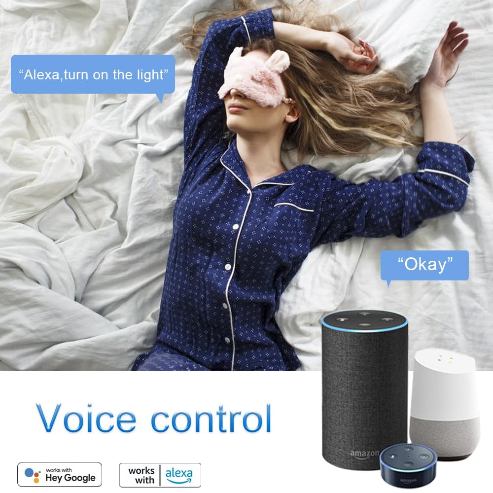 QIACHIP Remote Control Light Socket E26 E27 Bulb Socket Adapter, ZigBee Smart Light Holder Compatible with Alexa Echo Voice Control, Requires Zigbee Hub - Image 7