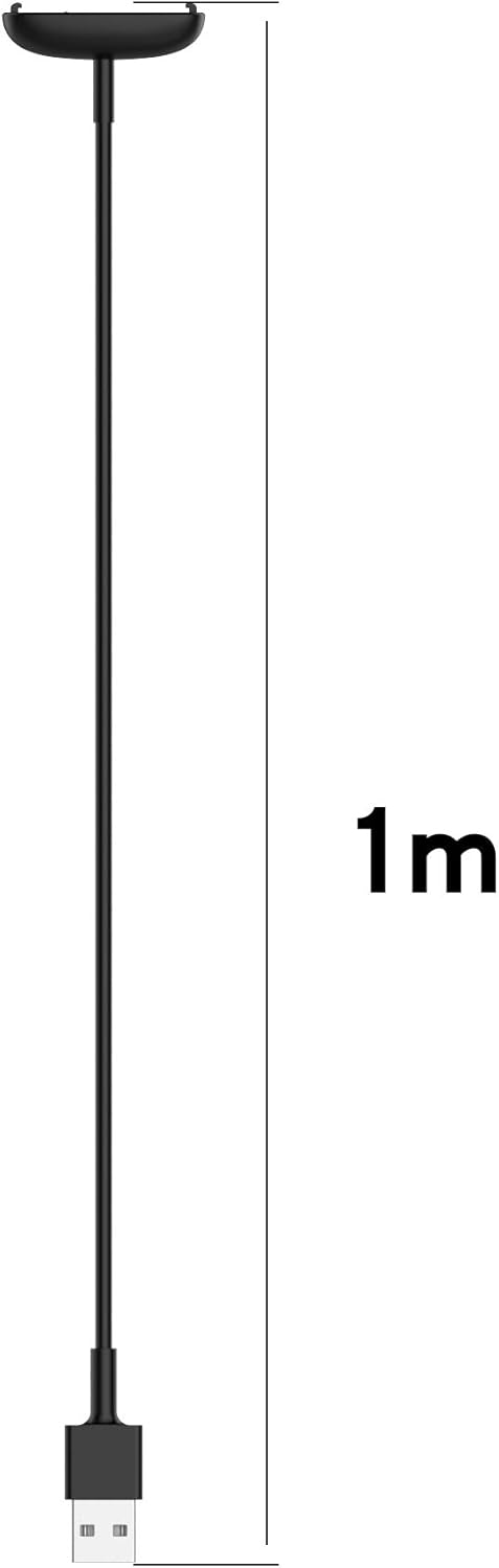 FitTurn Charger Compatible with Fitbit Ace 3 Activity Tracker for Kids 3.3ft/100cm Replacement USB Charger Charging Cable Base Data Sync for Ace 3 Fitness Tracker 6+ (Black) - Image 2