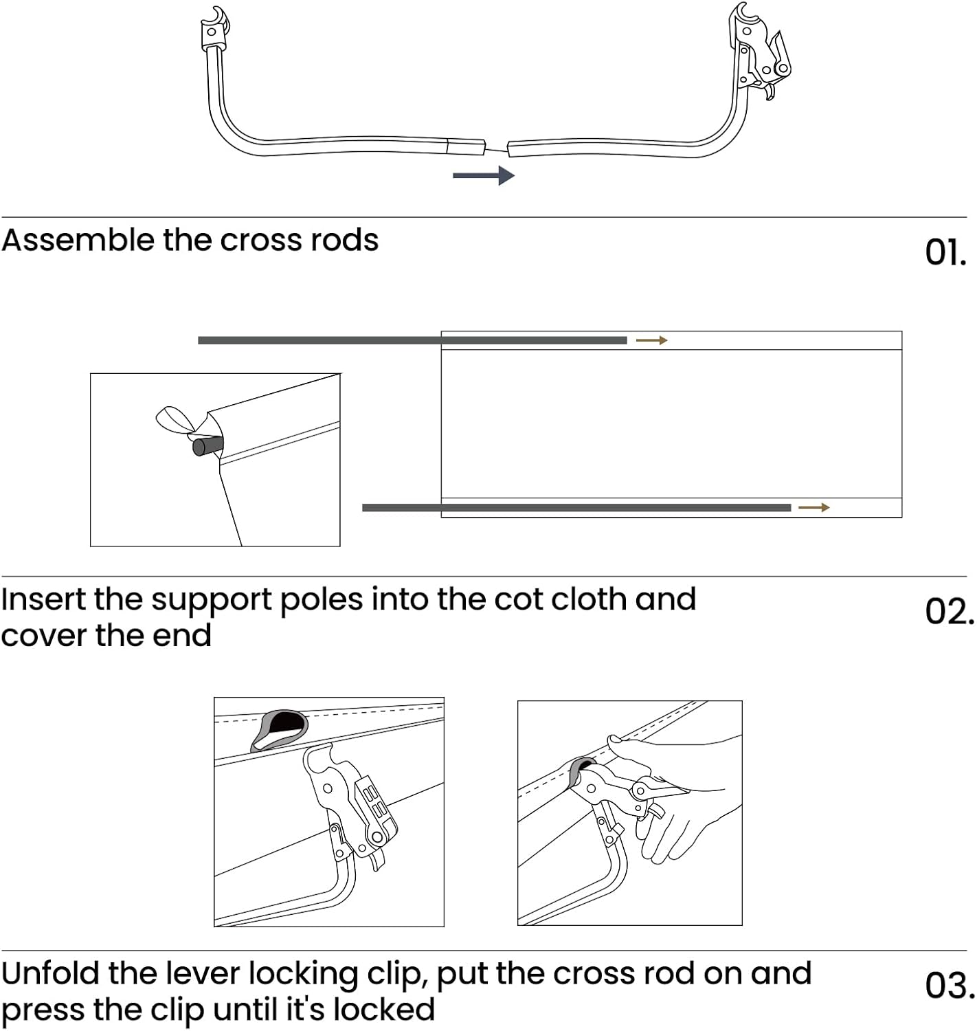 ONETIGRIS SUPRAGRIS Camping Cot, Support Up to 400lbs, Lightweight Comfortable Folding Bed for Camping, Hiking, Backpacking, Travel, Car Trips, Office Nap (Gray) - Image 8