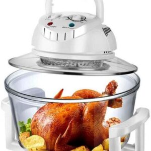 CNCEST Air Fryer Oven,360 °Vertical Heating Grease Removal Infrared Convection Healthy Meal Electric Convection Oven Cooker with Fried, Roasted, Steamed, Defrosted Function