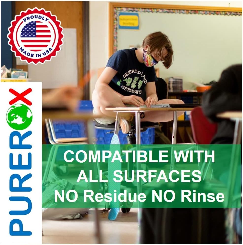 disinfectant (1 gallon) Eliminate 99.9999% viruses, Norovirus, HIV, MRSA and fungi. PUREROX Hypochlorous technology. Hospital Grade. Use Anywhere. No residue.No Rinse. Suitable All Surfaces - Image 4