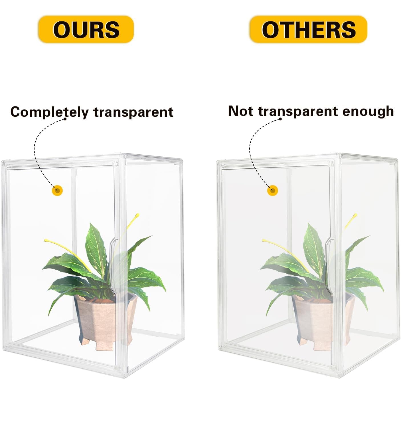 Clear Stackable Plastic Storage Bins with Magnetic Lid, Dustproof Book & Cosmetic Display Cases, Large Figures Collectibles Showcase, Shoe Box, Protection Organizer (L, Count, 5) - Image 4