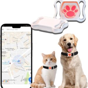 GPS Tracker for Dogs & Cats – No Monthly Fee, Waterproof Real-Time Tracking Collar for Pets, Kids,Luggage & Assets | 365-Day Battery Life | iOS & Android Compatible | Anti-Lost Device