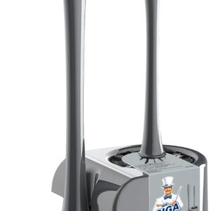 MR.SIGA Toilet Plunger and Bowl Brush Combo for Bathroom Cleaning, Gray, 1 Set