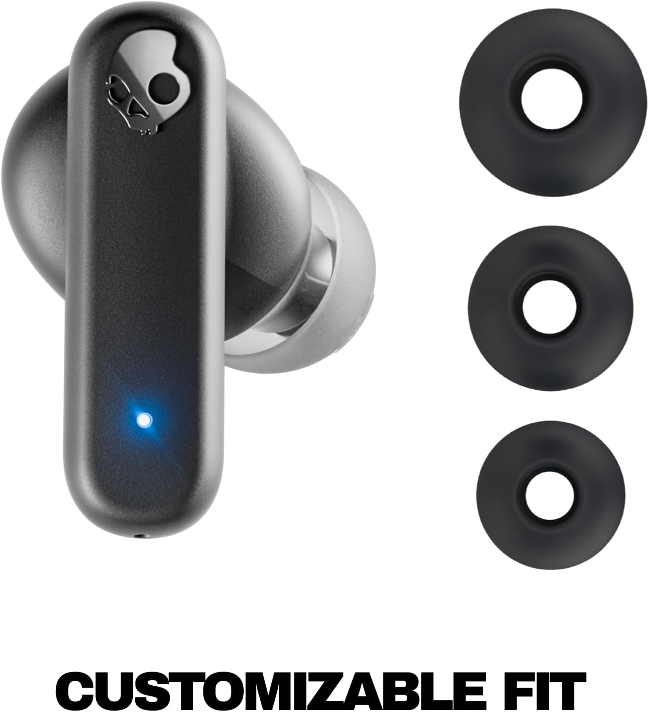 Skullcandy Smokin’ Buds Wireless Earbuds, Bluetooth Headphones, Noise Isolating Fit, Up to 20 Hours Battery, IPX4 Sweat and Water Resistant, Microphone for iPhone Android - Flame - Image 7