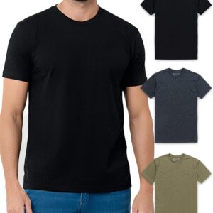 INTO THE AM Men’s T-Shirts Soft Cotton Blend Crew Neck Tee S – 4XL Athletic Fit Plain & Logo Basic T-Shirt for Men
