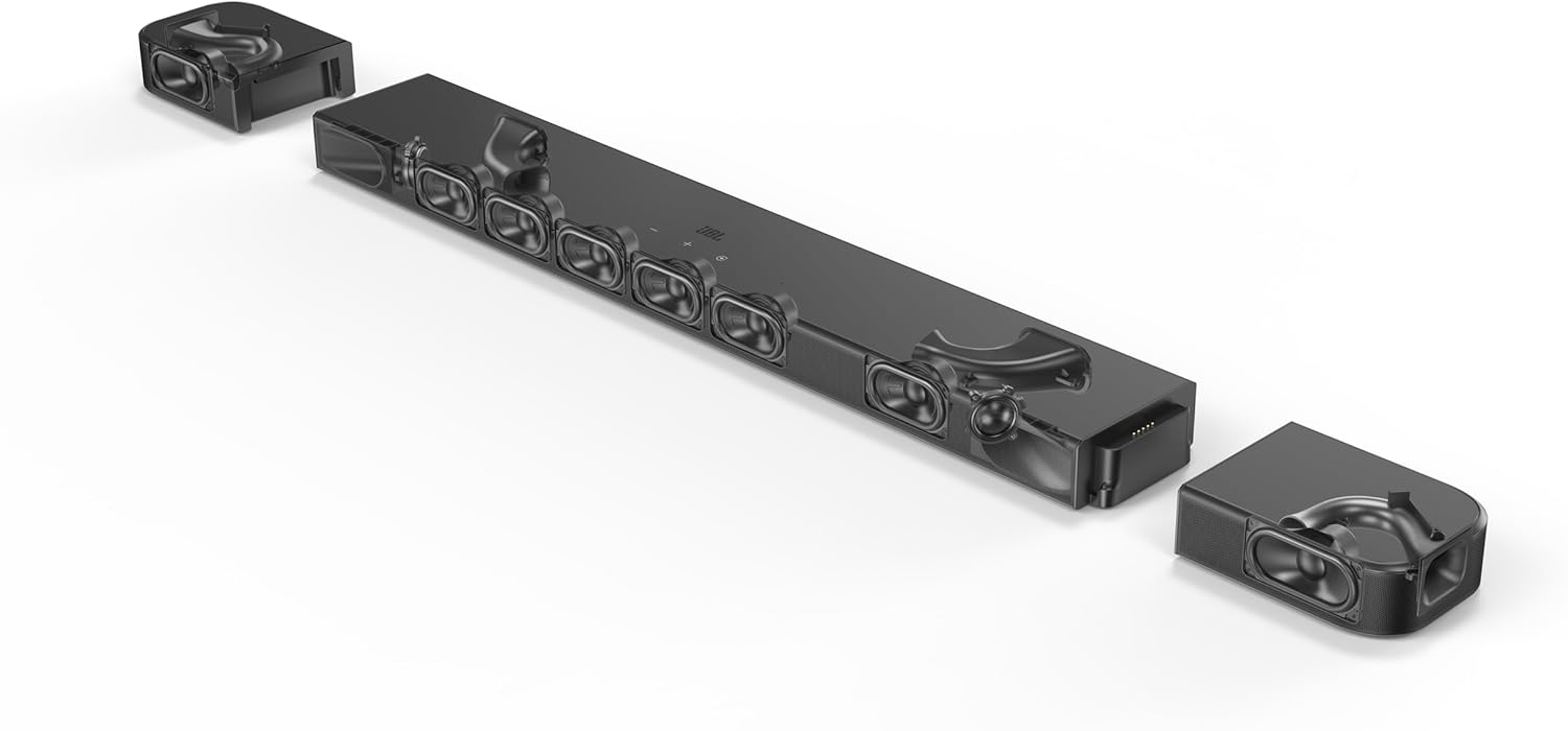 JBL Bar 700MK2-7.1 Channel soundbar System with Detachable Speakers and Dolby Atmos®, 780W max Output Power and a 10" Wireless subwoofer, Works with Voice Assistant-Enabled Speakers (Black) - Image 6