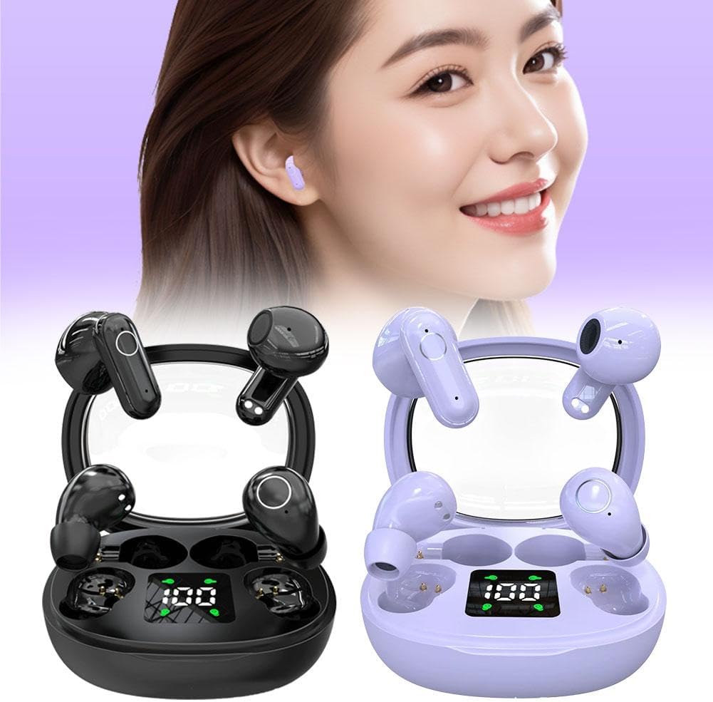 2026 New Ultra Mini 2-Pack Bluetooth Earbuds, Tiny Size Invisible Earbuds, Semi-in-Ear Mini Sleep Earphones, Sleep and Sports Earphones Set, Invisible Short-Stem Design for Side Sleepers & Sports - Image 7