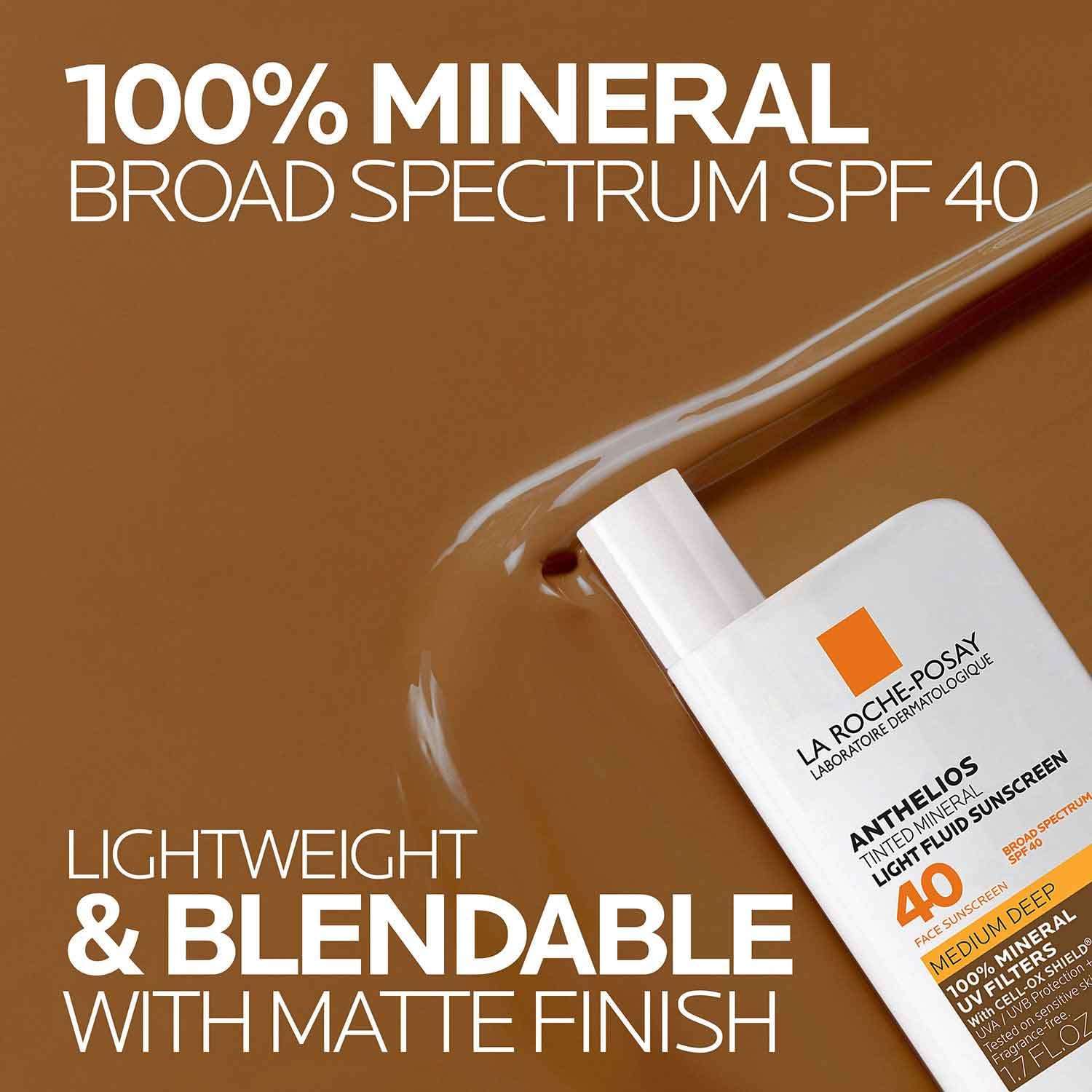 La Roche-Posay Anthelios Sunscreen SPF 40, Ultra-Light Fluid Broad Spectrum SPF 40, Face Sunscreen with Titanium Dioxide Mineral, Lightweight & Fast-Absorbing, Oil-Free, Matte Finish - Image 3
