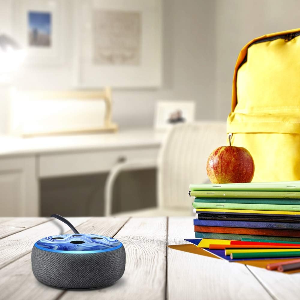 Blue Marble Rocks Glass - Vinyl Decal Skin Compatible with Amazon Echo Dot 3rd Generation Alexa - Decorations for Your Smart Home Speakers, Great Accessories Gift for mom, dad, Birthday, Kids - Image 5