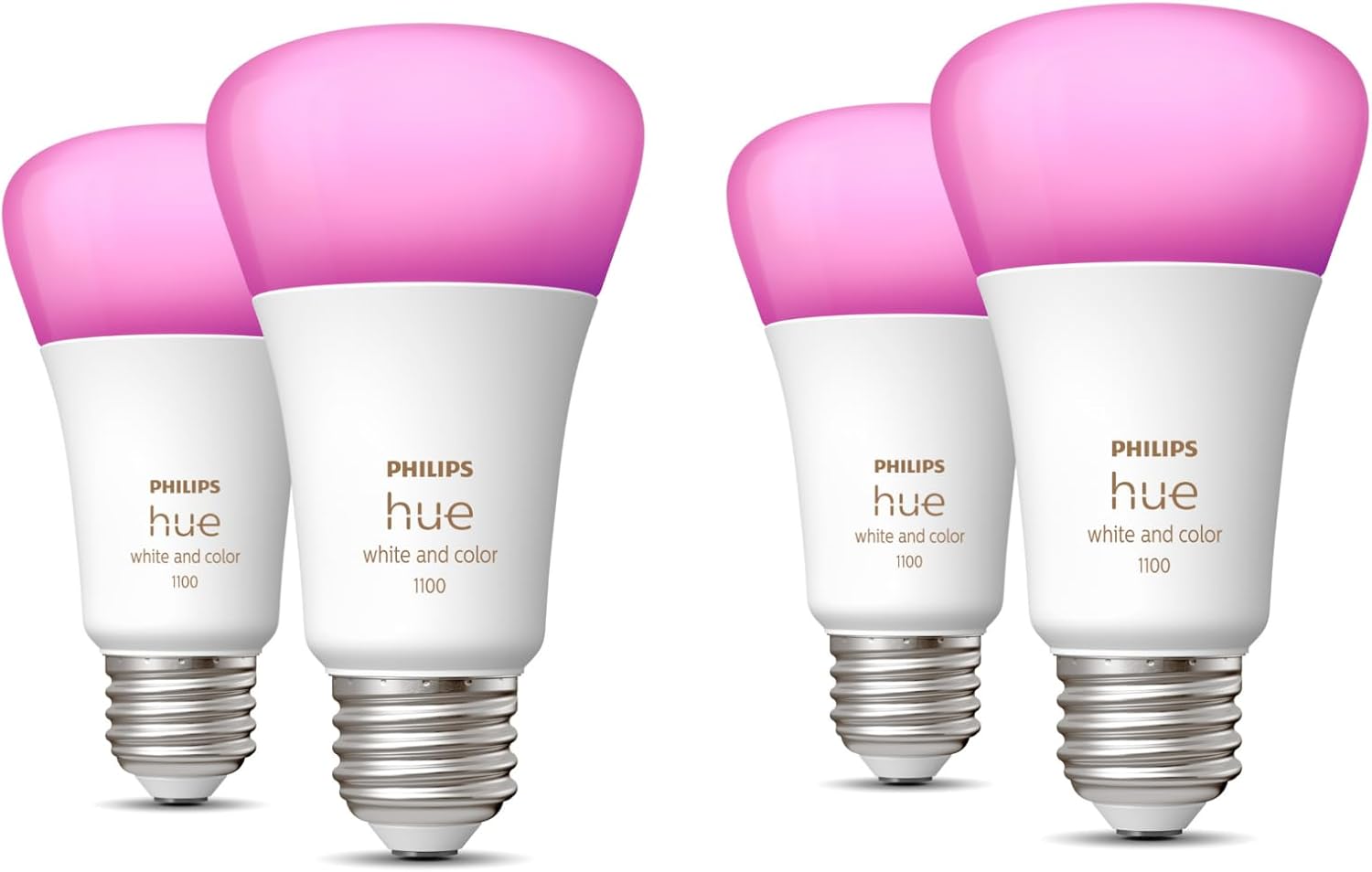 Philips Hue 75W A19 White and Color Ambiance LED Smart Color-Changing Bulb - Pack of 4 - E26 Indoor - Control with Hue App - Compatible with Alexa, Google Assistant, and Apple Homekit - Image 6