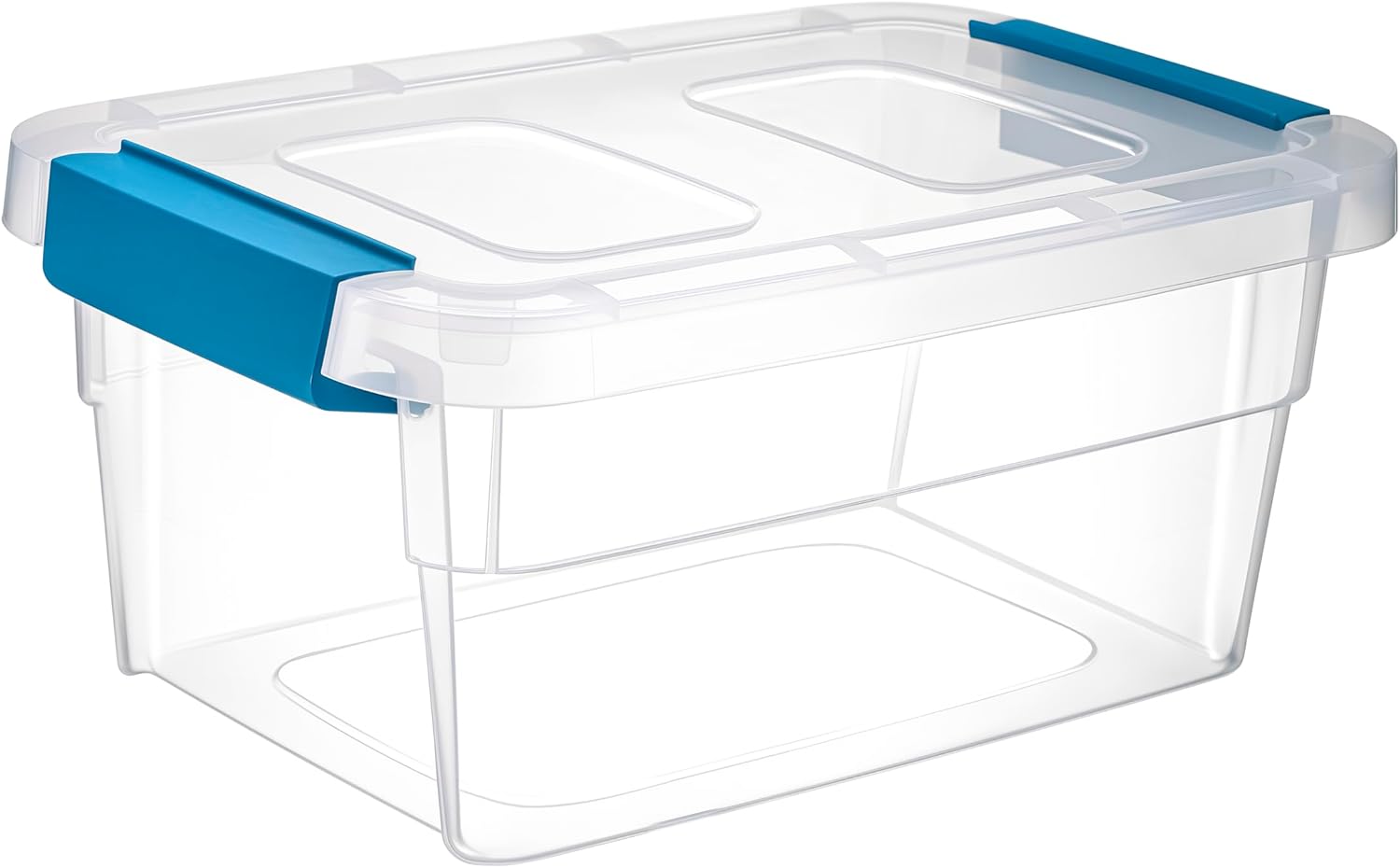 Tribello Clear Plastic Storage Bins with Lids Stackable Storage Bins (15 Quart) - Image 7