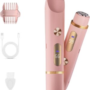 Bikini Trimmer for Women, 2 in 1 Electric Shaver for Women, Rechargeable Electric Razor Body Hair Trimmer Wet & Dry Use