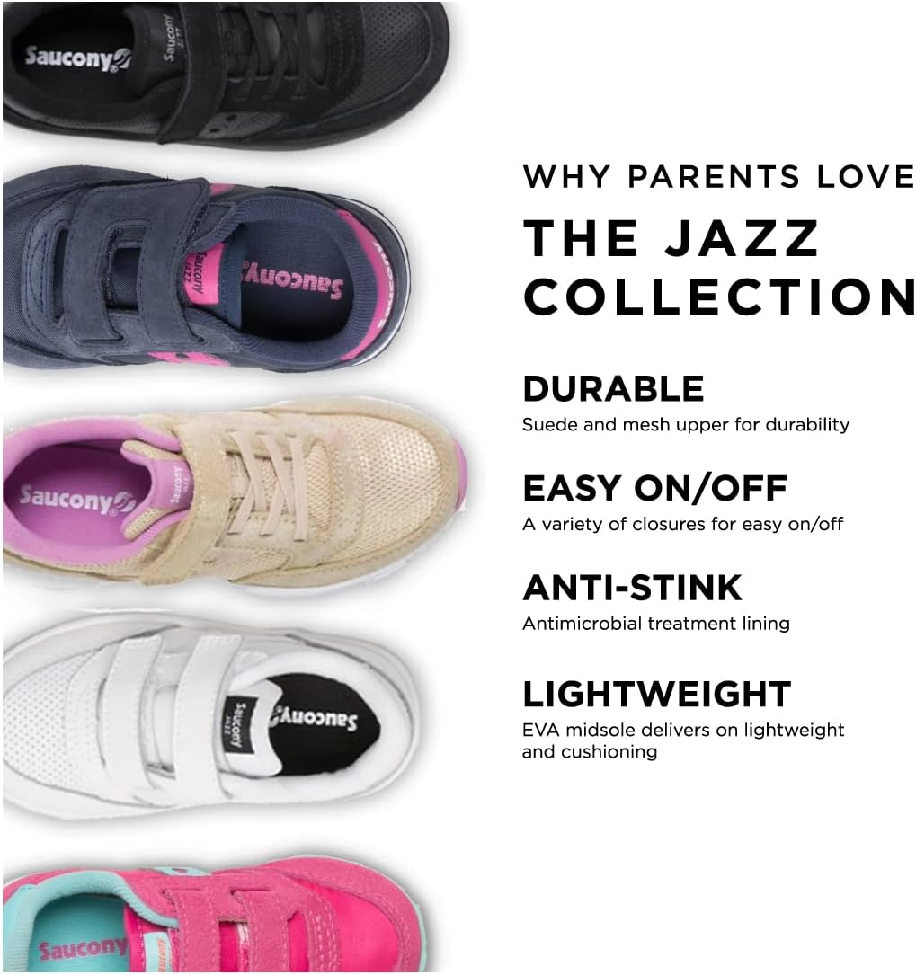 Saucony Unisex-Child Originals Jazz Hook & Loop Sneaker (Toddler/Little Kid) - Image 7