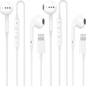 [Apple MFi Certified] 2 Pack for iPhone Headphones Wired Earbuds/Earphones with Built-in Microphone & Volume Control HiFi Stereo Nosie Reduction Compatible for iPhone 14 13 12 11 Pro Max XS XR X 8 7 6