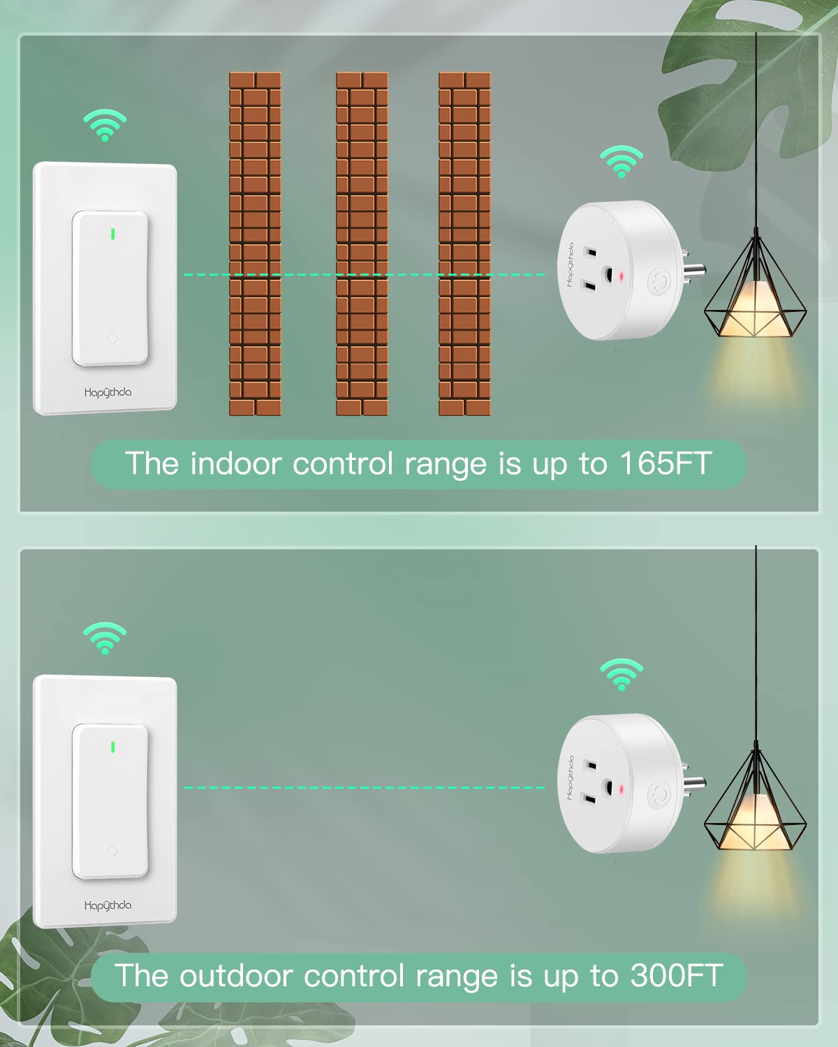 Remote Control Outlet,Buckle Design Removable Wireless Wall Mounted Light Switch,Wireless Light Switch with 300 ft 15A 1500W,No Wiring Electrical Remote Outlet for Appliance - Image 5