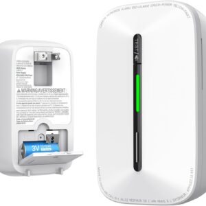 Jemay Carbon Monoxide Detector Plug in,10 Year Battery Power Carbon Monoxide Alarm with Test-Button & Breathing Light, Portable CO Detectors for Travel Home Office RV Hotel,1 Pack