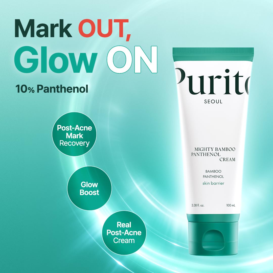 PURITO Panthenol 10% Post-Acne Cream | Moisturizer for Blemish Marks, Barrier Repair | Silicone-Free, Non-Comedogenic, Fragrance-Free, Vegan & Cruelty-free | Korean Skincare, 100mL 3.38 fl.oz - Image 4