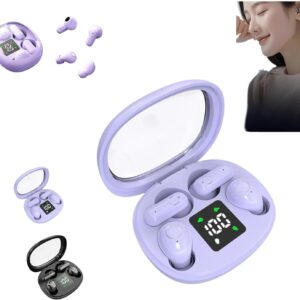 2026 New Ultra Mini 2-Pack Bluetooth Earbuds, Tiny Size Invisible Earbuds, Semi-in-Ear Mini Sleep Earphones, Sleep and Sports Earphones Set, Invisible Short-Stem Design for Side Sleepers & Sports