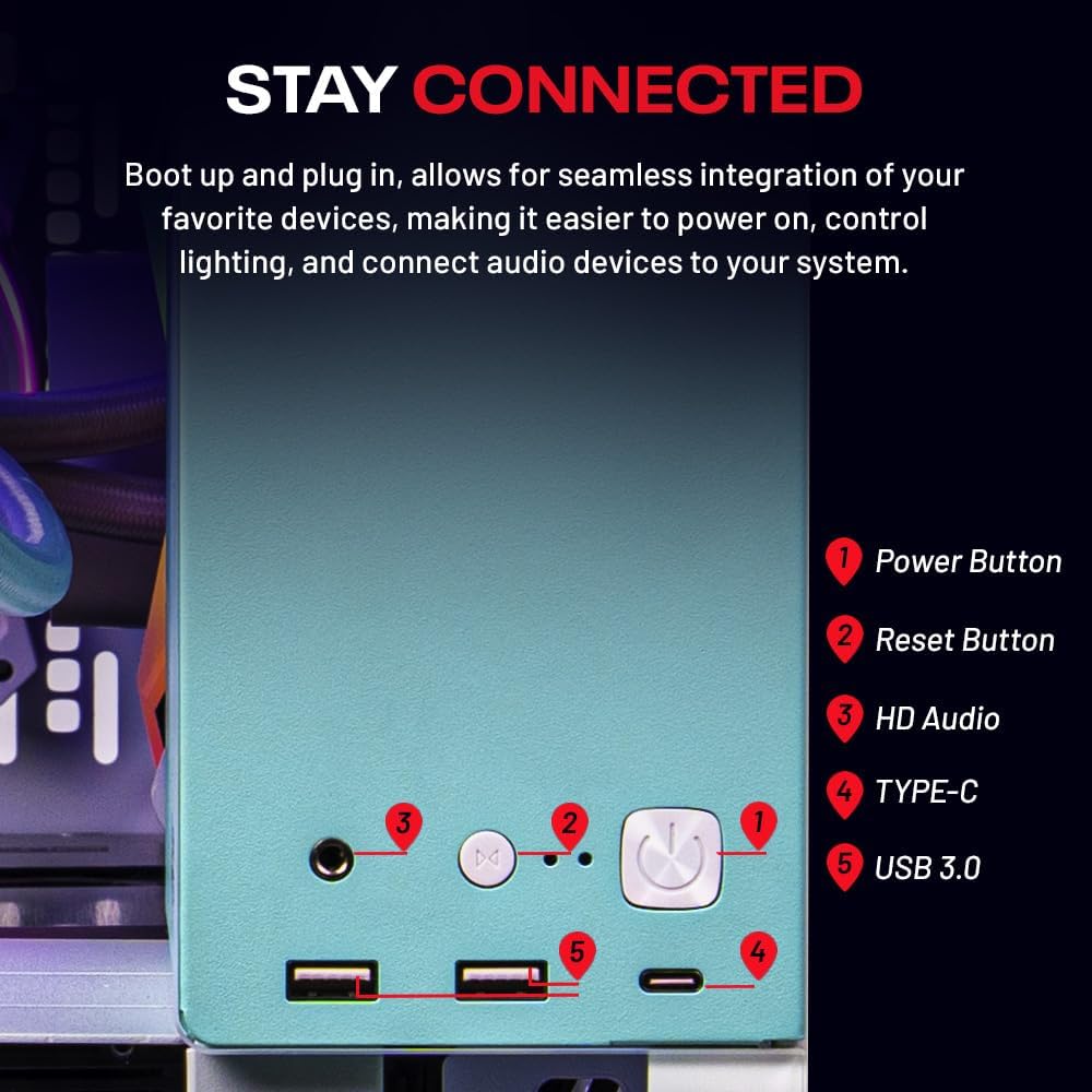 Skytech Gaming Aqua Desktop PC, Ryzen 7 9800X3D 4.7 GHz (5.2 GHz Turbo), NVIDIA RTX 5070 Ti 16GB, 2TB Gen4 NVMe SSD, 32GB DDR5 RAM 6000 RGB, 850W Gold ATX 3 PSU, 360mm ARGB AIO, Wi-Fi, Win 11 - Image 9