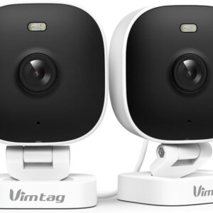 VIMTAG 2.5K Cameras for Home Security, 2.4G& 5G Color Night Vision Security Camera Indoor Outdoor for Baby Pet Dog Cat with Phone APP, Motion Detection 2-Way Audio, Work with Alexa,Cloud, 2 Pack