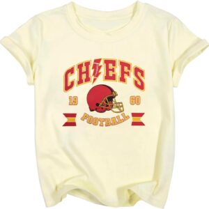 Football Shirt Boys Girls Game Day T Shirts Kids 1960 Football Team Fans Tees Graphic Short Sleeve Tops