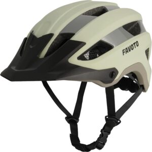 Favoto Mountain Bike Helmet Adult – Lightweight CPSC Certified with Reinforced Spine and Detachable Visor, MTB Road Bicycle Helmet